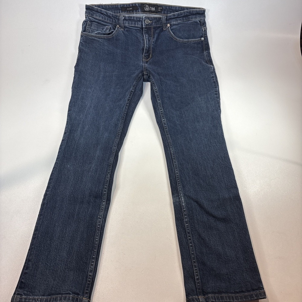 Seeded & Sewn Jeans Mens 38x32 Blue Eli Slim Straight Dark Wash Denim